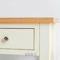 Farrow Cream Console Table Painted Solid Wood Large Oak Hallway Telephone Table