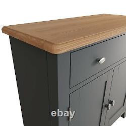 Farrow Grey Painted Mini Sideboard / Modern 2 Door Cabinet / Storage Cupboard