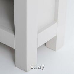 Farrow Grey Tall Bookcase Large Painted Solid Wood 6 Book Shelf Display Unit Oak
