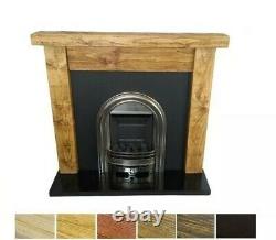 Fire Surround Fireplace 6x3 Chunky Reclaimed Mantel Solid Pine Beam Rustic