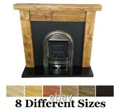 Fire Surround Fireplace 6x3 Chunky Reclaimed Mantel Solid Pine Beam Rustic New