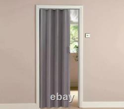 Folding Bi Fold Door Grey Oak Effect PVC Internal Concertina Door 24hr UK