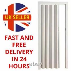 Folding Door White PVC Internal Concertina Accordion Doors Oak Effect