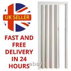 Folding Door White PVC Internal Concertina Accordion Doors Oak Effect