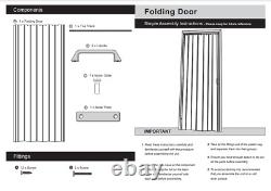 Folding Door White PVC Internal Concertina Accordion Doors Oak Effect