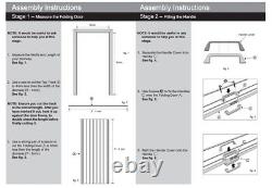 Folding Door White PVC Internal Concertina Accordion Doors Oak Effect, NEW UK