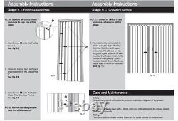 Folding Door White PVC Internal Concertina Accordion Doors Oak Effect, NEW UK