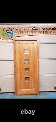 Front Door & Frame Set Solid European Oak With Glass