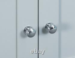 Grey Large 4 Door Sideboard / Hartwell Painted Oak Wide Cabinet Storage Cupboard