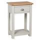 Grey Painted Small Console Table Oak Hallway Solid Wood Telephone Table Sutton