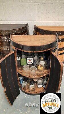 HALF Whiskey Barrel Bar Wine Rack Handmade & Recycled from Scotch Whisky Barrel