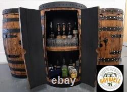 HALF Whiskey Barrel Bar Wine Rack Handmade & Recycled from Scotch Whisky Barrel