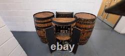 HALF Whiskey Barrel Bar Wine Rack Handmade & Recycled from Scotch Whisky Barrel