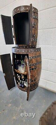 HALF Whiskey Barrel Bar Wine Rack Handmade & Recycled from Scotch Whisky Barrel