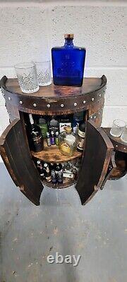 HALF Whiskey Barrel Bar Wine Rack Handmade & Recycled from Scotch Whisky Barrel