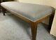 Huge Dining Bench Reupholstered Grey Country Farmhouse Solid Oak Arts & Crafts
