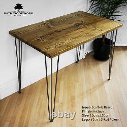 Hairpin Legs Desk Solid Wood Home Furniture Office Workstation UK Handmade