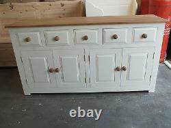 Hampshire Painted 4 Door 5 Drawer Sideboard Solid Pine & Solid Oak Hand Made