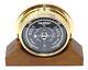 Handmade Solid Brass Prestige Barometer Mounted On An English Oak Mount