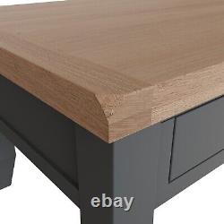 Hartwell Moonlight Dark Grey Large Coffee Table with Drawers / Painted Storage