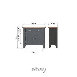 Hartwell Moonlight Dark Grey Small Sideboard /Modern Painted Cabinet Unit