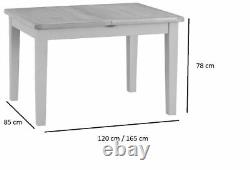 Hartwell White 1.2m Butterfly Extending Dining Table / Painted Kitchen Table