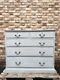 Heavy Solid Oak Antique Large Chest Of Drawers Commode