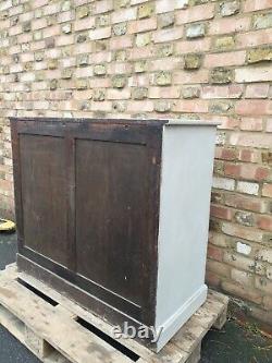 Heavy Solid Oak Antique Large Chest Of Drawers Commode