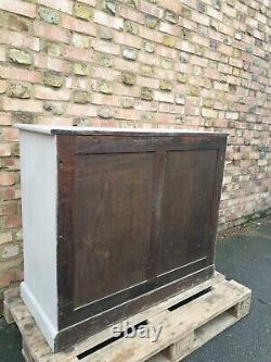 Heavy Solid Oak Antique Large Chest Of Drawers Commode