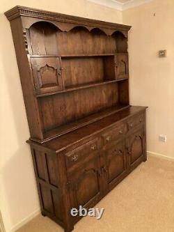 High Quality Reproduction Antique George III Style Solid Oak Welsh Dresser