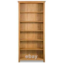 Home 6-Tier Bookcase 80x22.5x180CM Solid Oak Wood Great