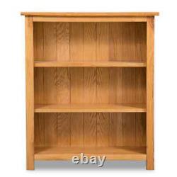 Home Furniture 3-Tier Bookcase 70x22.5x82 cm Solid Oak Wood Set