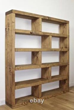 Industrial Style Bookcase Large Rustic Furniture Shelving Unit Storage Cabinet