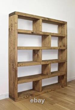 Industrial Style Bookcase Large Rustic Furniture Shelving Unit Storage Cabinet