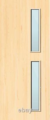 Internal Pre-Finished Oak Veneer Fire Rated Office Door FD30 2 Side Fire Glass