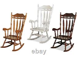 Jay Traditional Solid Wood Carved Rocking Chair Oak Colo Livingroom Conservatory