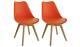 Jerry Pair Of Fabric Dining Chair Orange