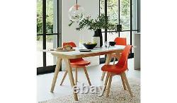 Jerry Pair of Fabric Dining Chair Orange