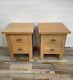 John Lewis Pair Of Light Oak End Tables / Chests / Bedside Chests Vgc