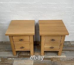 John Lewis Pair Of Light Oak End Tables / Chests / Bedside Chests VGC