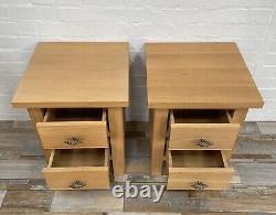 John Lewis Pair Of Light Oak End Tables / Chests / Bedside Chests VGC