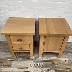 John Lewis Pair Of Light Oak End Tables / Chests / Bedside Chests VGC