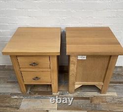 John Lewis Pair Of Light Oak End Tables / Chests / Bedside Chests VGC