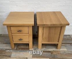 John Lewis Pair Of Light Oak End Tables / Chests / Bedside Chests VGC