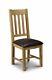Julian Bowen Astoria Solid Oak Waxed Finish Wood Dining Chair Faux Leather Seat