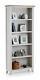 Julian Bowen Richmond Solid Oak Grey Painted Tall Bookcase Display Cabinet Unit