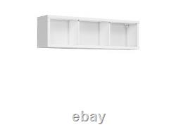 Kaspian New Wall Mounted Shelf Display Cabinet White Matt Storage Unit Modern
