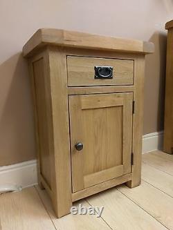 Kingsford Oak Small Cupboard / Rustic Side Table / Telephone Stand / Storage