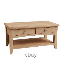 Kingston Oak Large Coffee Table / Solid Wood Living Room Occasional Table