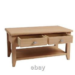 Kingston Oak Large Coffee Table / Solid Wood Living Room Occasional Table